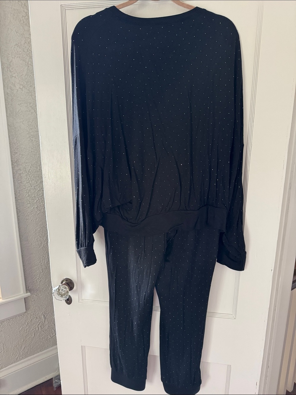 Express Black Rhinestone Lounge Set - Picture 4 of 9